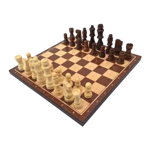 Klasyczne szachy drewniane 27 x 27 cm (1050743)