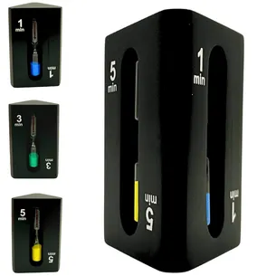 Klepsydra 1-3-5 minut trójstronna czarna STW6