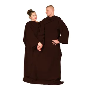 Kocyko-szlafrok dla pary Czekolada – koc z rękawami Froster