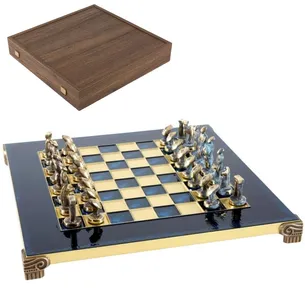 Luksusowe szachy metalowe Cycladic 28x28 cm S22B