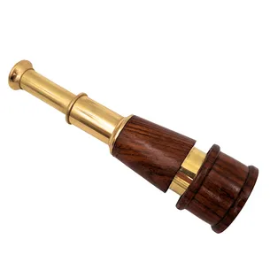 Lunetka retro mosiężno-drewniana HT021