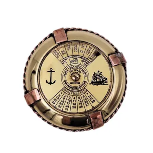 Marynistyczny kalendarz wieczny z mosiądzu NI1422