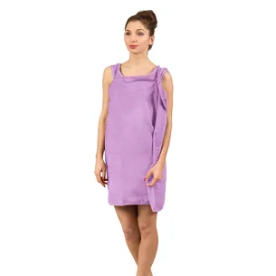 Ręczniko-szlafrok Froster fioletowy – ręcznik na plażę i basen