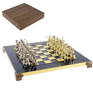 Szachy Archers metalowe z szachownicą 28x28 cm – S15BLU