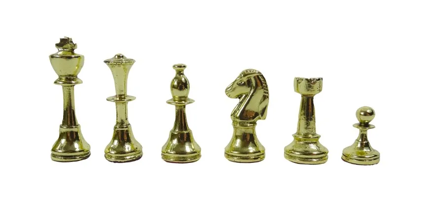 Ekskluzywne szachy mosiężne Staunton S32BLA 28x28 cm