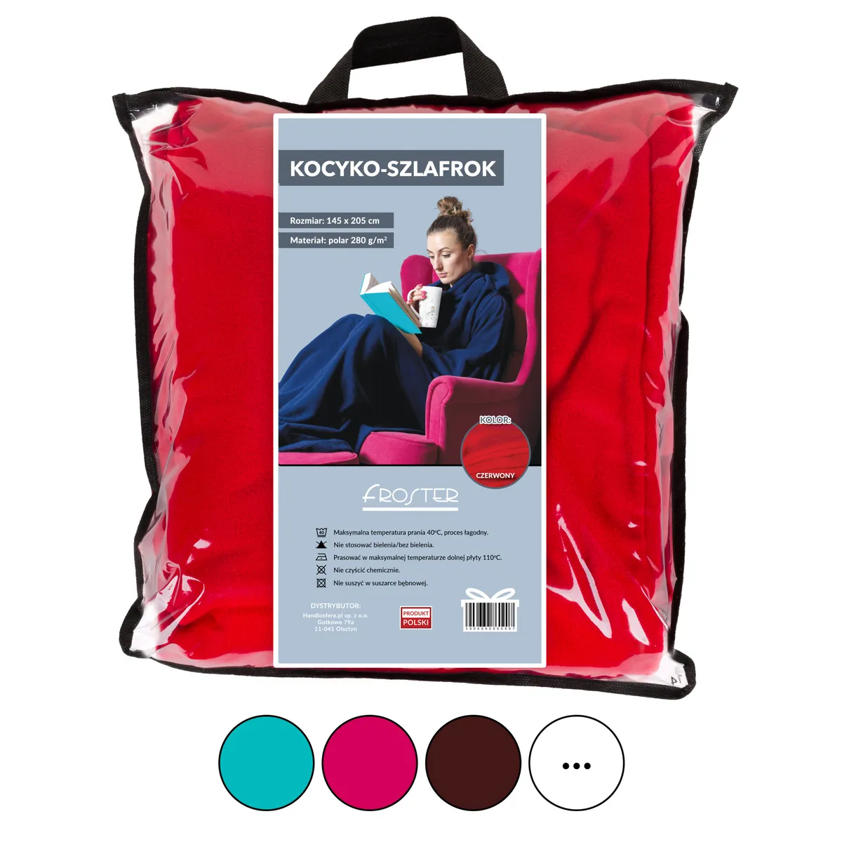 Froster Kocyko-szlafrok jasny róż – koc z rękawami różowy