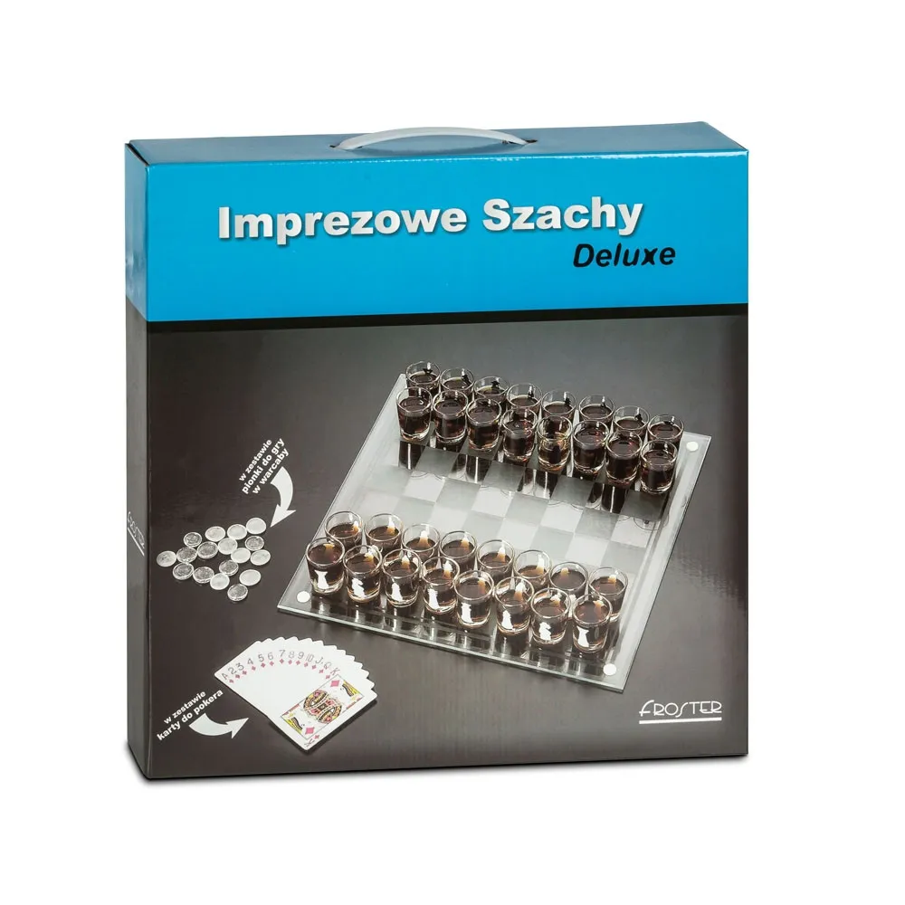 Imprezowe Szachy Deluxe z kieliszkami – gra imprezowa Froster