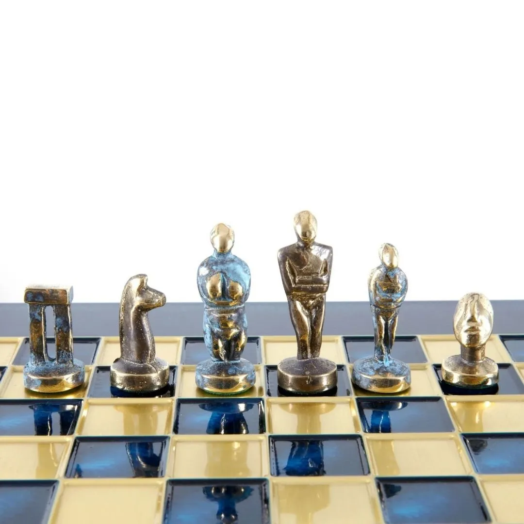 Luksusowe szachy metalowe Cycladic 28x28 cm S22B