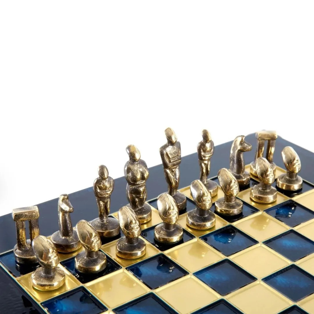 Luksusowe szachy metalowe Cycladic 28x28 cm S22B