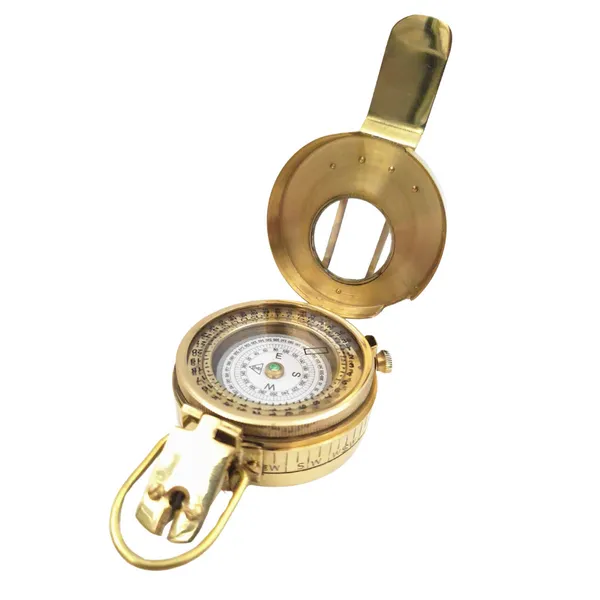 Mosiężny kompas inżynierski w drewnianym pudełku CA32/2.5