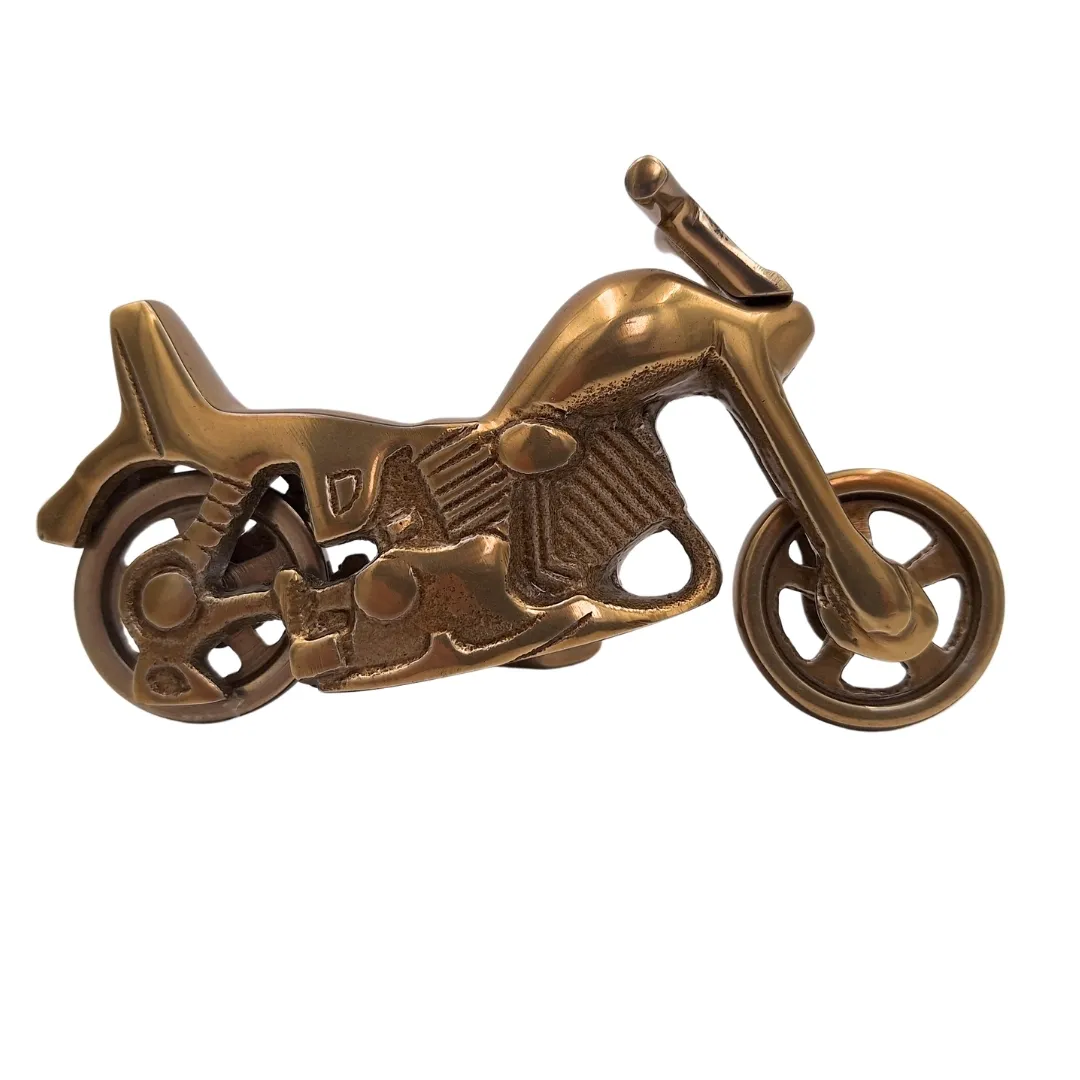 Motocykl model metalowy N-2960 z aluminium, antyczny mosiądz