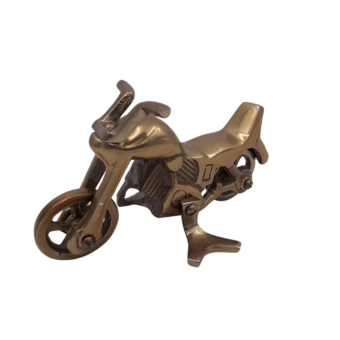 Motocykl model metalowy N-2960 z aluminium, antyczny mosiądz