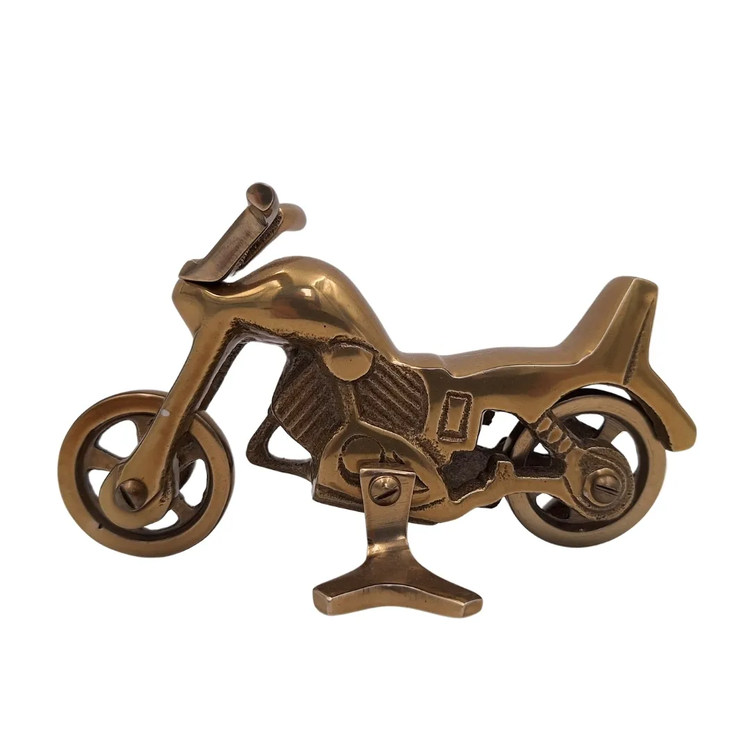 Motocykl model metalowy N-2960 z aluminium, antyczny mosiądz