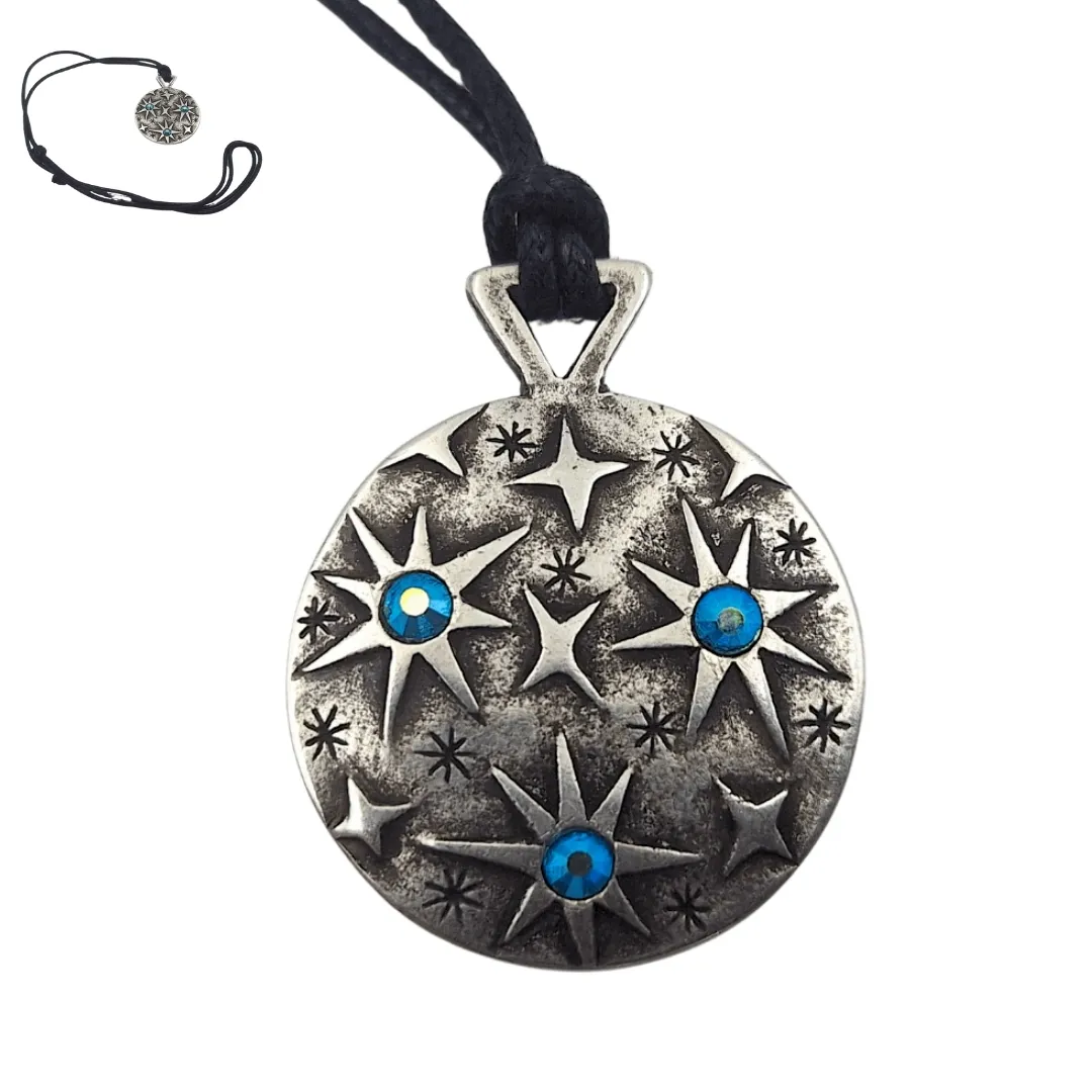 Naszyjnik Gwiazdy EST 34 z granatowymi kryształami