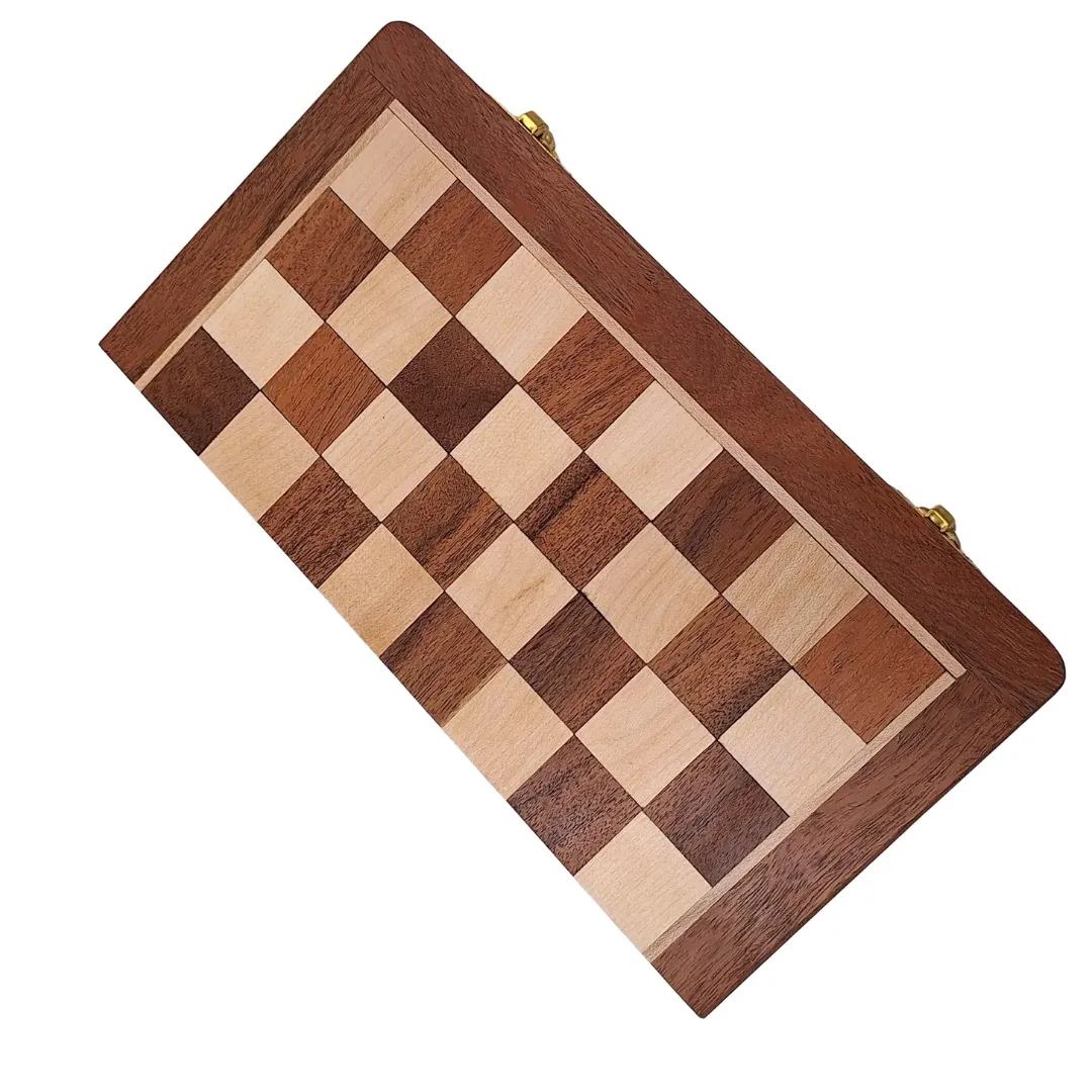 Szachy drewniane magnetyczne 30x30 cm składane G614