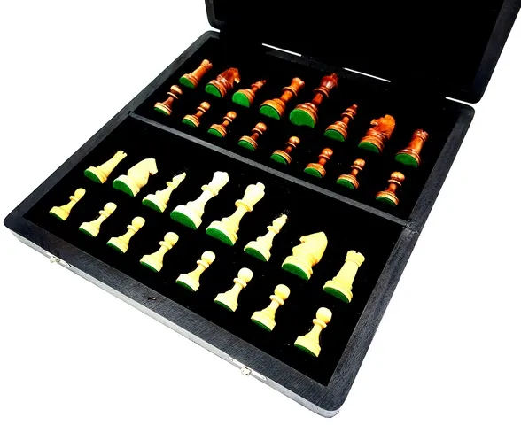 Szachy drewniano-metalowe 33x33 cm G334B