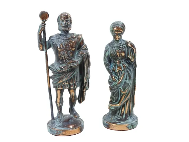 Szachy mosiężne Łucznicy duże 44x44 cm – luksusowy zestaw S10BBRO