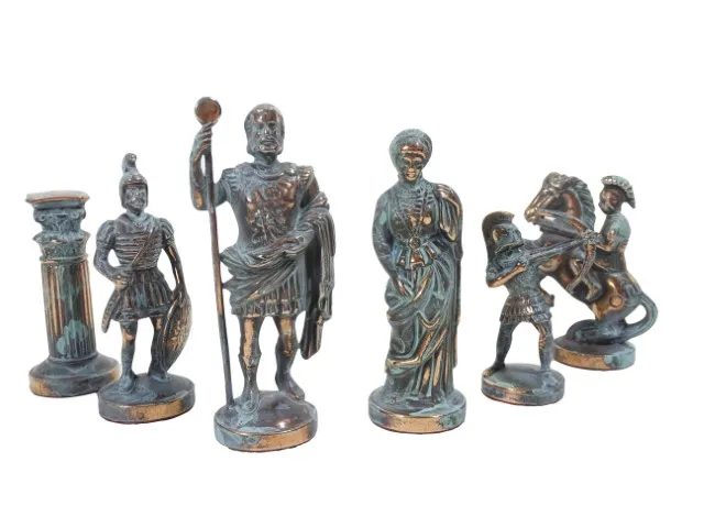 Szachy mosiężne Łucznicy duże 44x44 cm – luksusowy zestaw S10BBRO