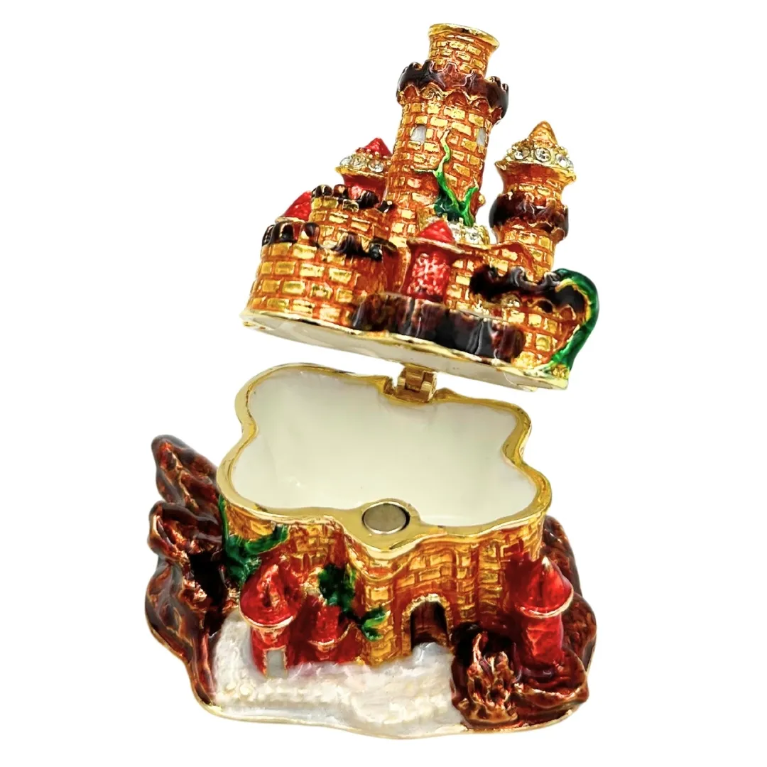 Szkatułka na biżuterię zdobiona kryształkami Zamek HX580