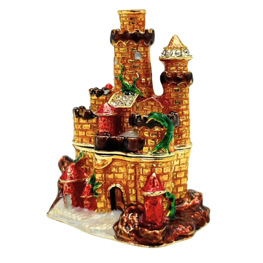 Szkatułka na biżuterię zdobiona kryształkami Zamek HX580