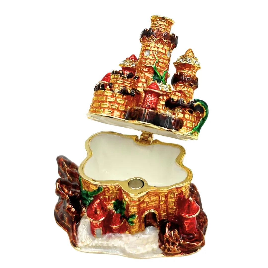 Szkatułka na biżuterię zdobiona kryształkami Zamek HX580